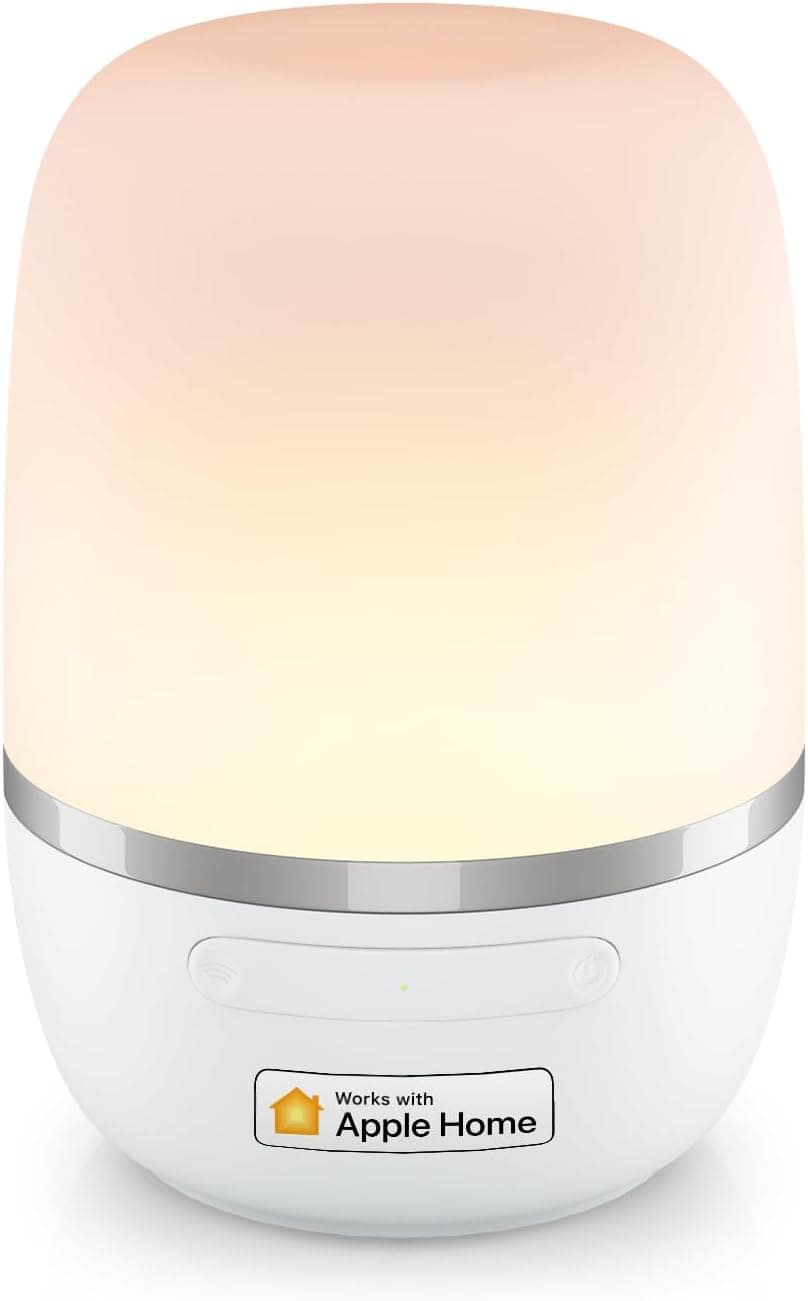 Meross Candeeiro de noite Wi-Fi inteligente, multicolorido regulável com RGBWW (2700 K - 6500 K), compatível com Apple HomeKit, Alexa, Google Assistant e SmartThings