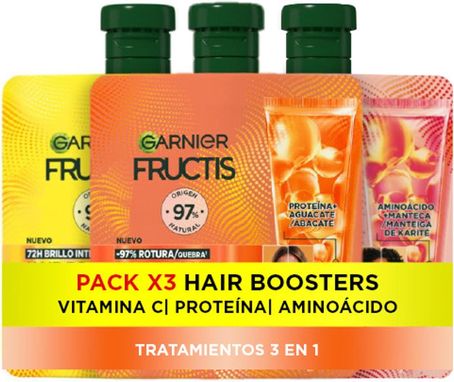 GARNIER PACK HAIR BOSTERS MULTI-SABOR (X3)