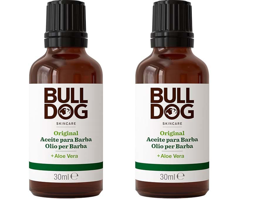 Bulldog Skincare For Men Original óleo de barba - hidratante facial, castanho, 30 ml x 2