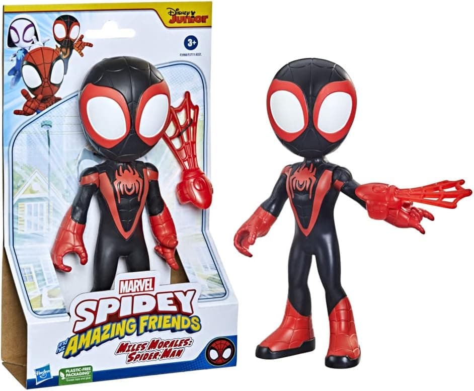 SPIDEY AND HIS AMAZING FRIENDS Marvel Figura gigante de milhas murais de 22,5 cm, brinquedo para crianças a partir de 3 anos