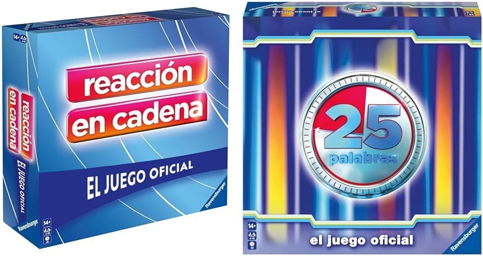 Ravensburger - Reação em corrente, jogo de mesa TV, Telecinco & 25 palavras, jogo de mesa TV, teclinco, jogos de palavras