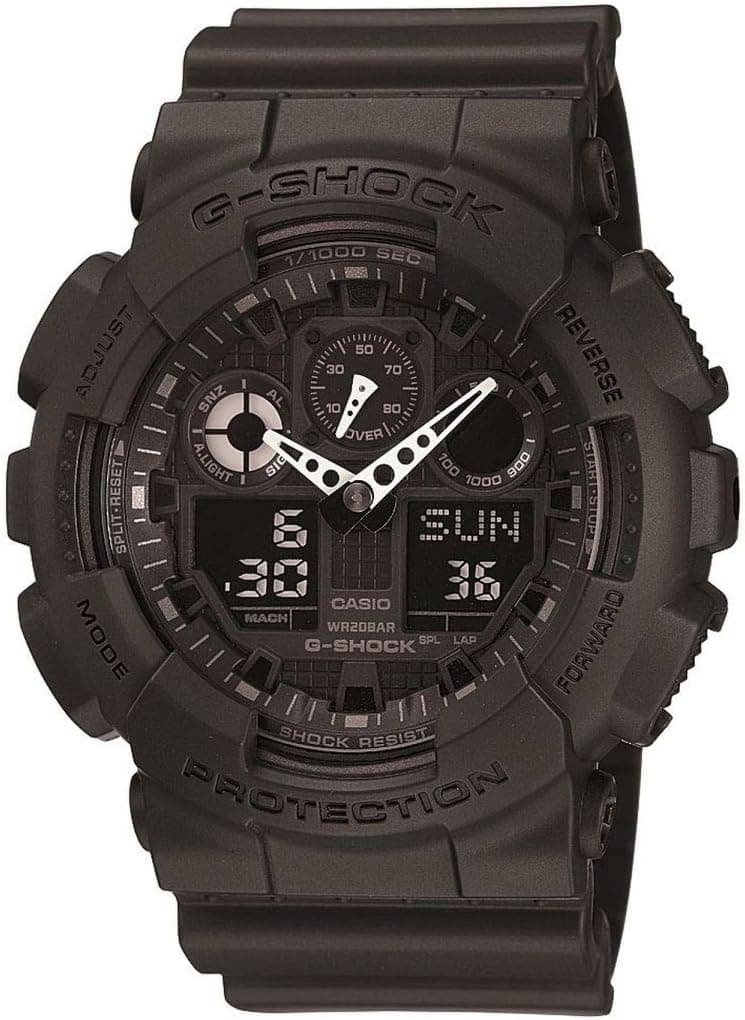 Casio G de shock – Relógio de pulso para homem com analog/ecrã digital e resina de pulso, GA de 100