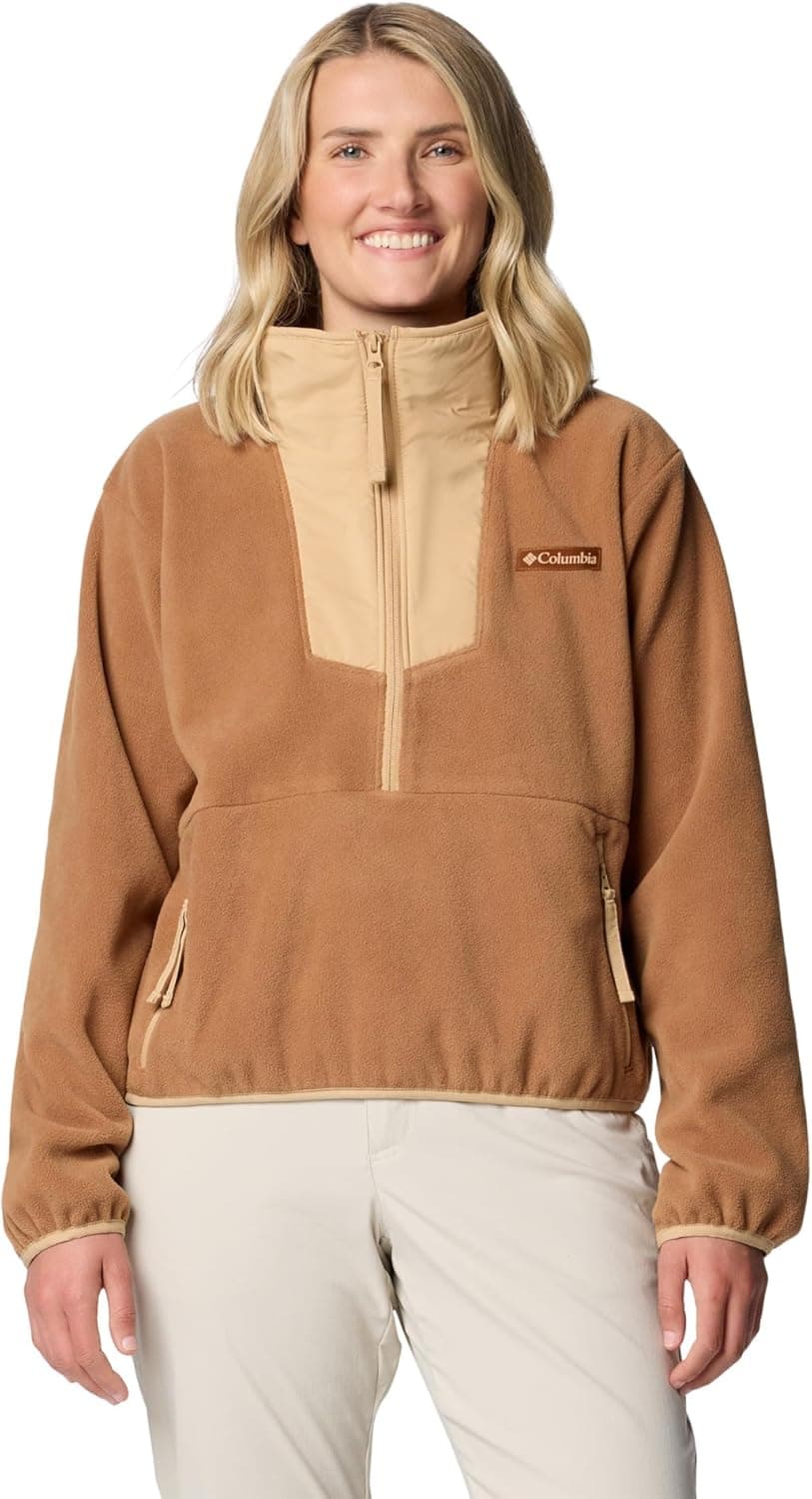 Columbia Sequoia Grove - Camisola com forro polar com meio fecho de correr para mulher