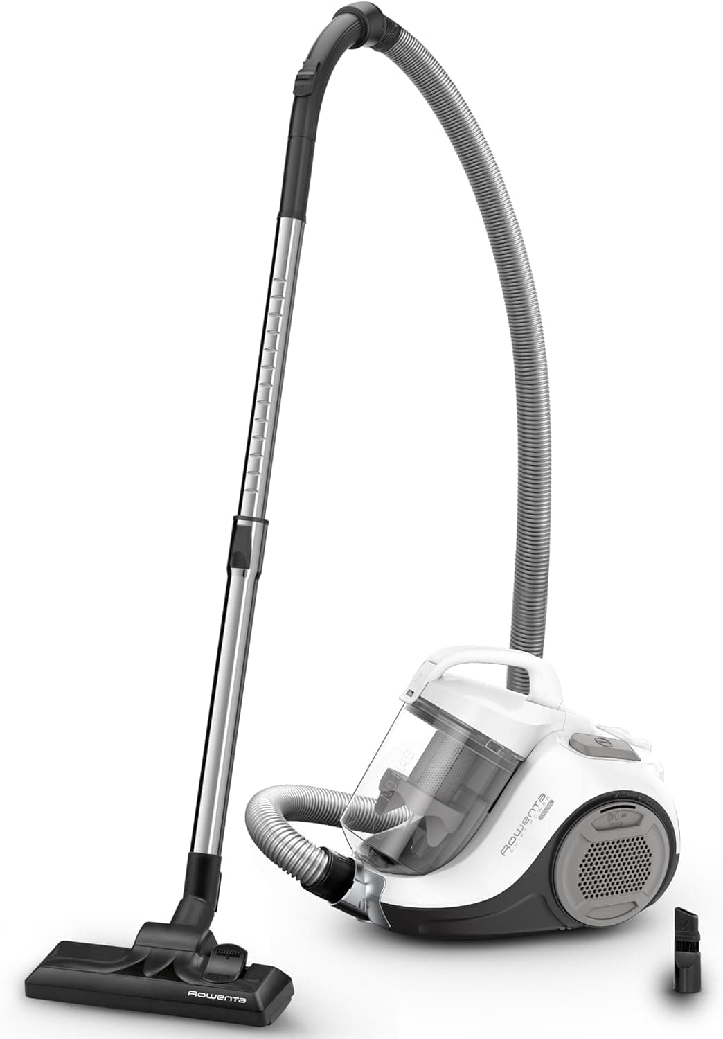 Rowenta Swift Power Cyclonic Classic Aspirador sem saco potente de 750 W, tecnologia ciclónica, cabeça de alto desempenho, filtração de 3 níveis, rádio ação de 7,5 m, posição de estacionamento, branco