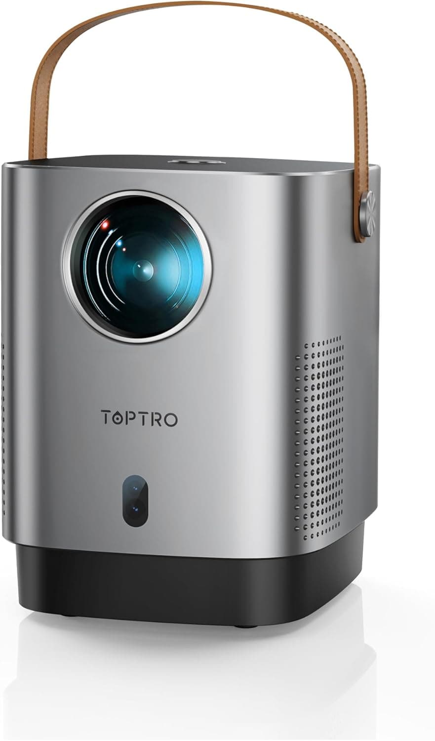 Projetor portátil WiFi Bluetooth, 19000 lúmenes TOPTRO mini projetor suporte 1080P Full HD, projetor LED cinema em casa para telemóvel/TV Stick/HDMI/USB/PC com foco elétrico, correção 4 P&4D, zoom