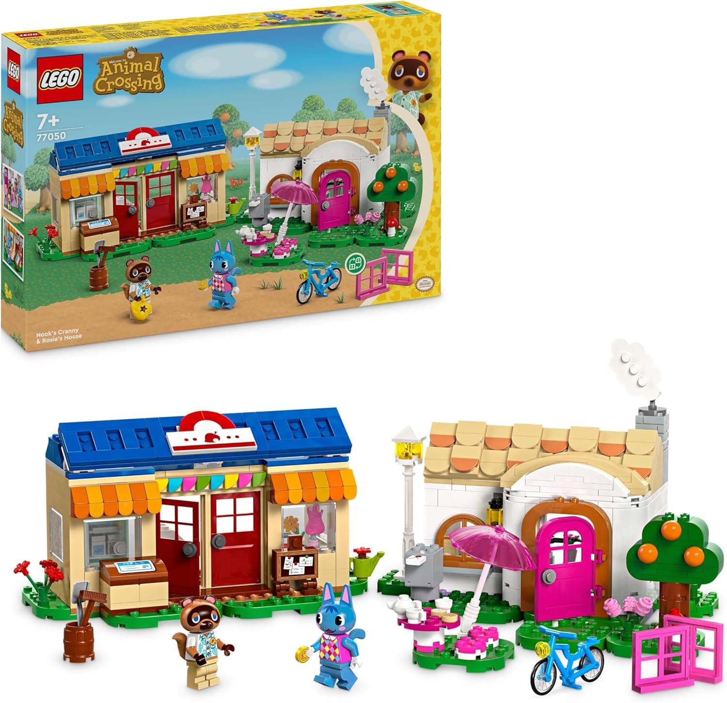 LEGO Animal Crossing 77050 Loja de Nook e casa de Rosie, conjunto de construção criativa