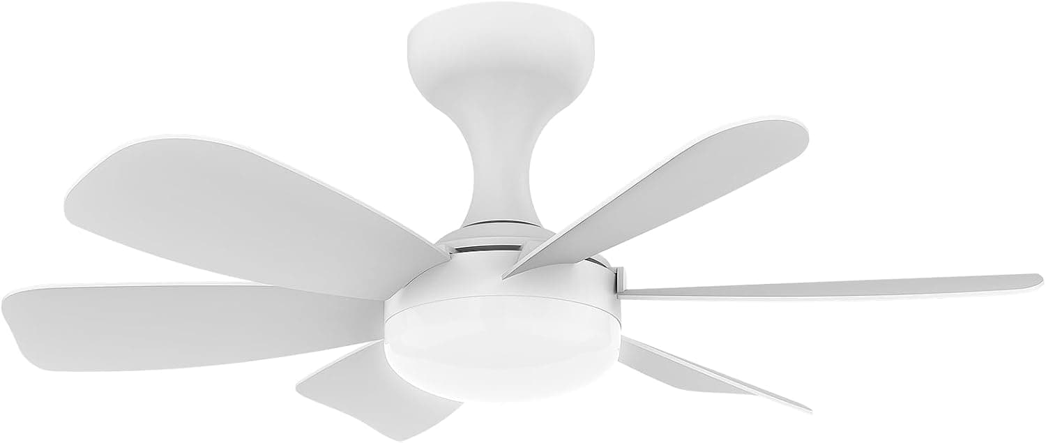 weareok | Ventoinha de teto LED com base E27 e 5 pás para casa, 50 cm