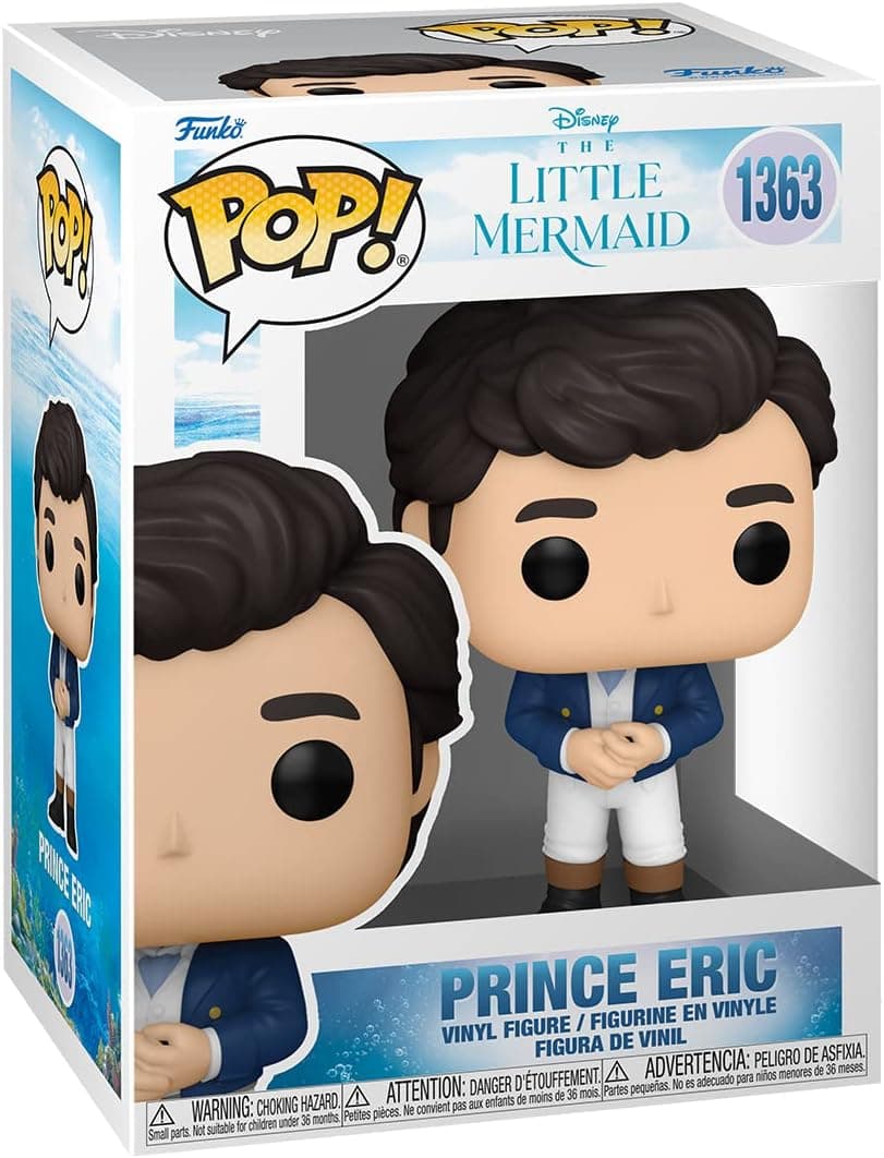Funko Pop! Disney: The Little Mermaid - Prince Eric - Little Mermaid Live Action - Figura de vinil colecionável - ideia de presente- Mercadoria oficial