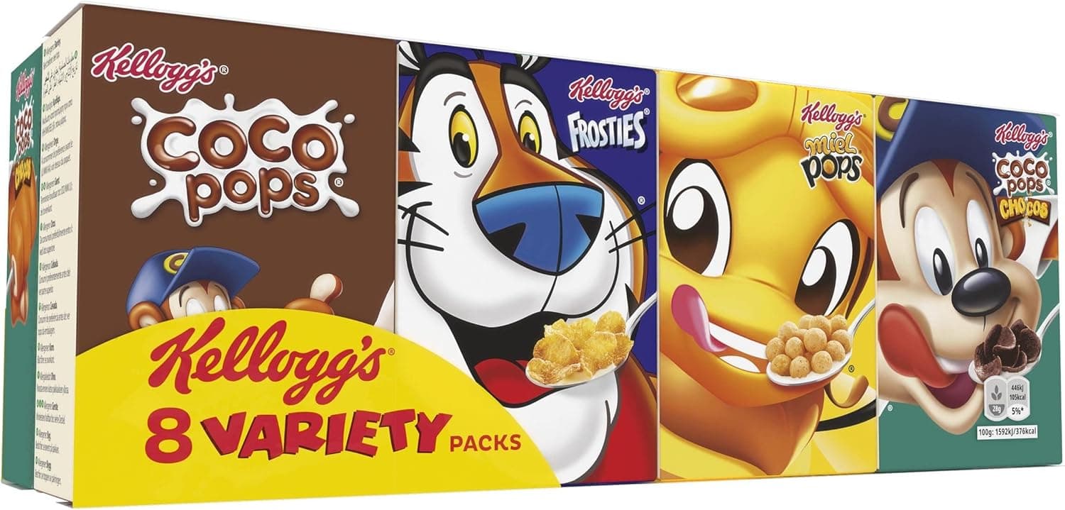 Kellogg's Variedade de cereais variados, pack de 8 x 25 g