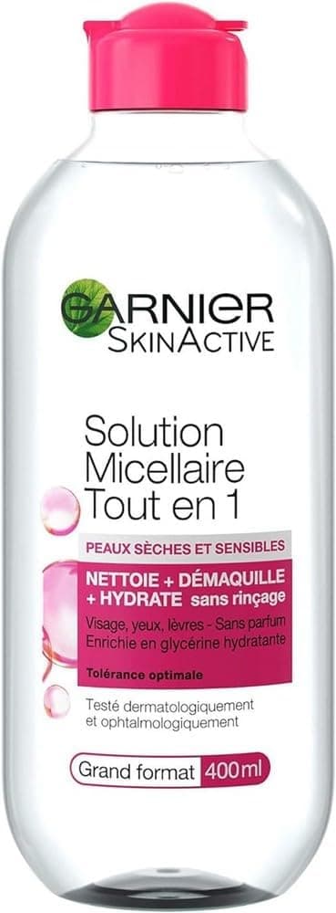 Garnier SkinActive Solution Micellaire Tudo em um - Peles secas e sensíveis, 400 ml