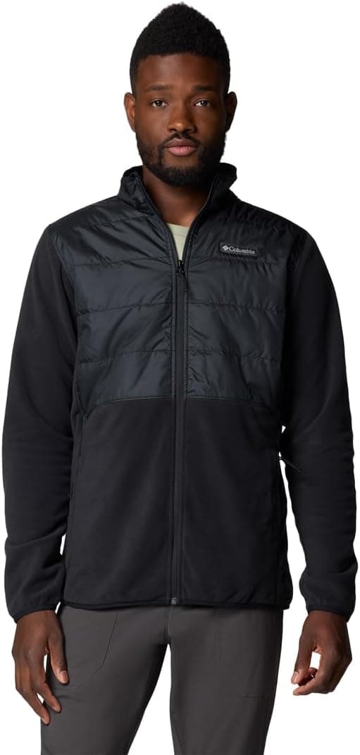 Columbia Basin Butte casaco polar com fecho de correr para homem