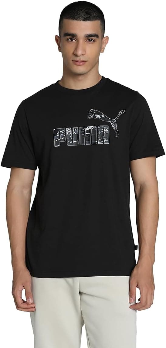 PUMA ESS+ Camo Graphic T-shirt unissexo para adulto