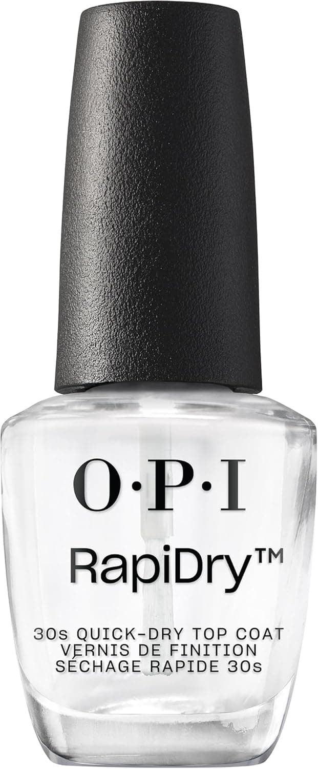 OPI RapidDry Tratamento de secagem rápida Top Coat proporciona um brilho intenso de 15 ml