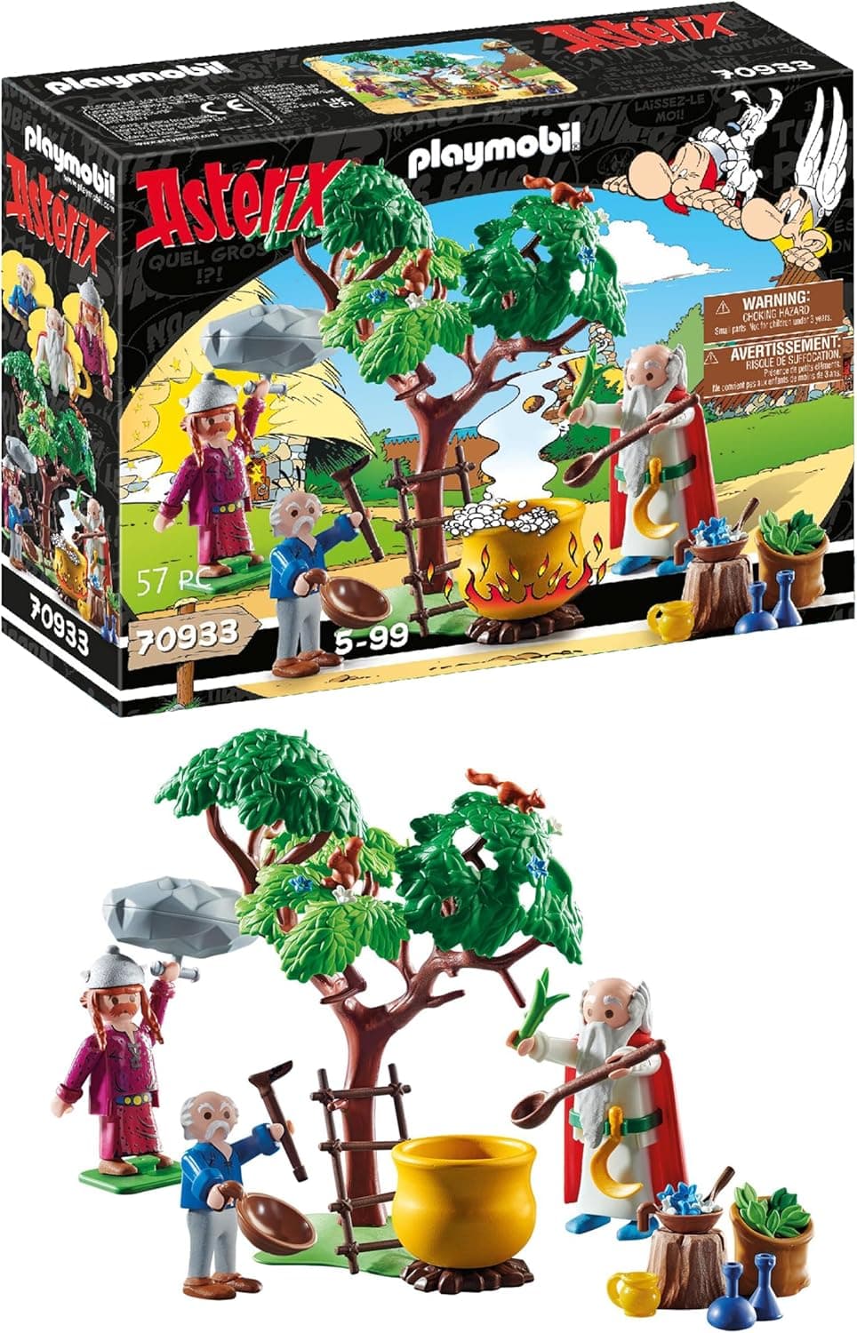 PLAYMOBIL 70933 Asterix Panorámix com o caldeirão da poção mágica, brinquedos para crianças a partir de 5 anos, multicolorido