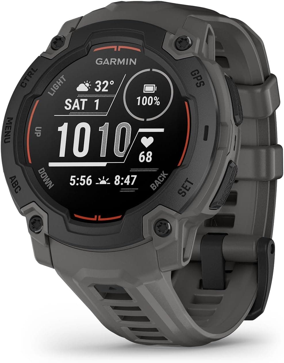 Garmin Instinct E, Relógio inteligente com GPS, 45 mm, impermeável, aplicações desportivas integradas, monitorização da saúde, notificações inteligentes, preto