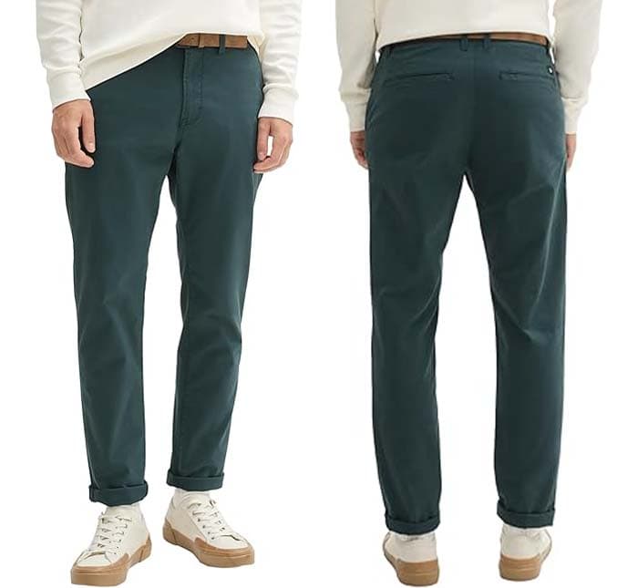 TOM TAILOR Denim Calças chino ajustadas para homem