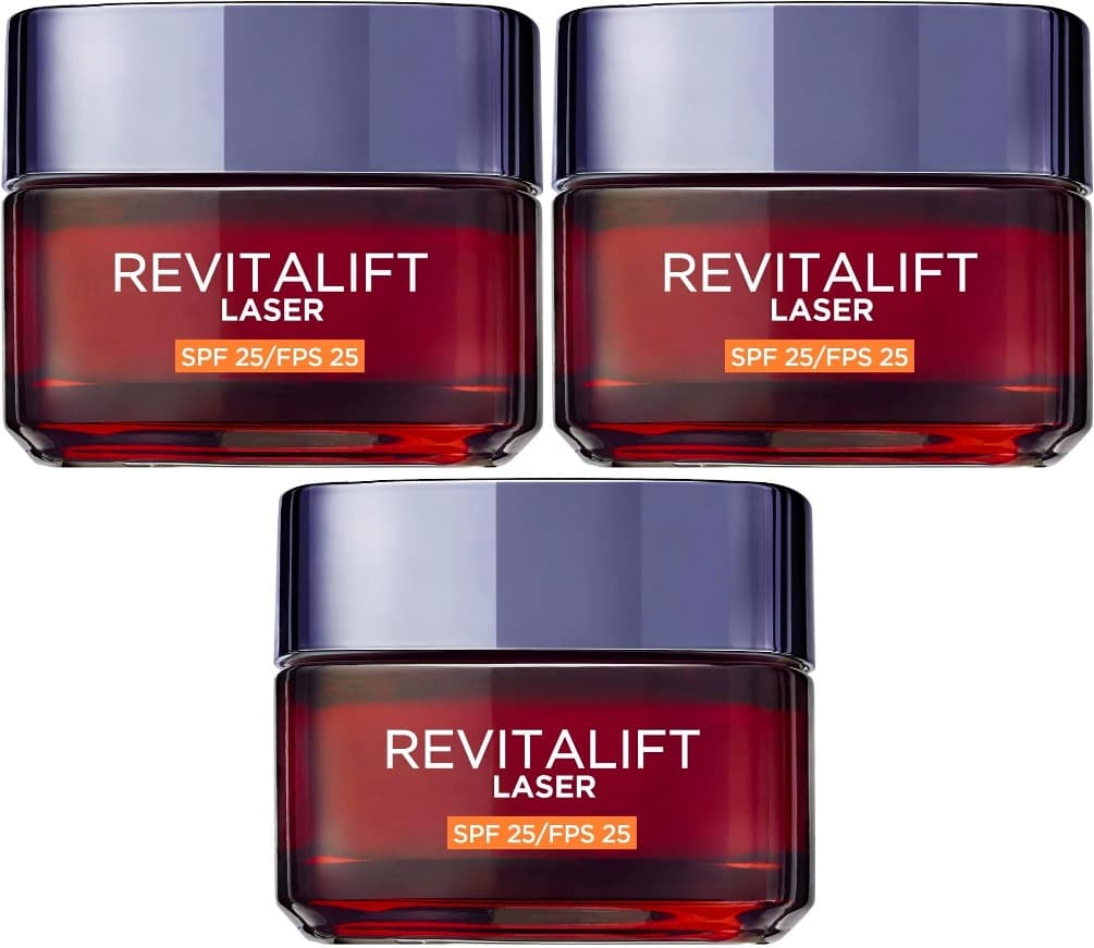 L'Oréal Paris Revitalift Laser | Creme de dia anti-idade com Pro-Retinol, Ácido Hialurónico e Vitamina Cg, SPF25, 50 ml