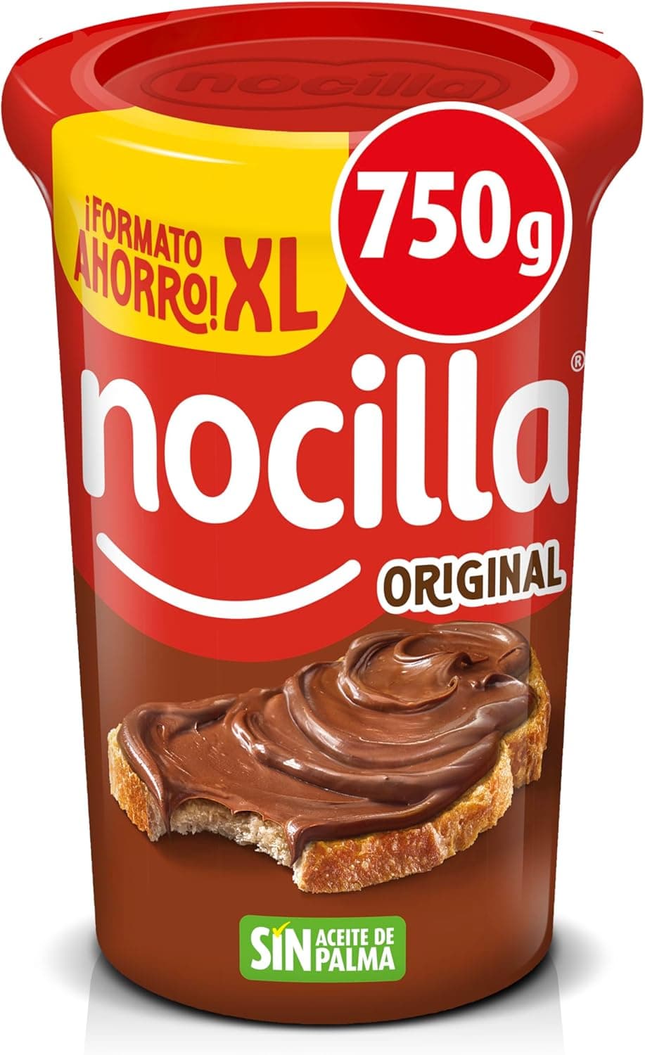 Nocilla, Original creme de cacau com avelãs sem óleo de palma - frasco 750 g