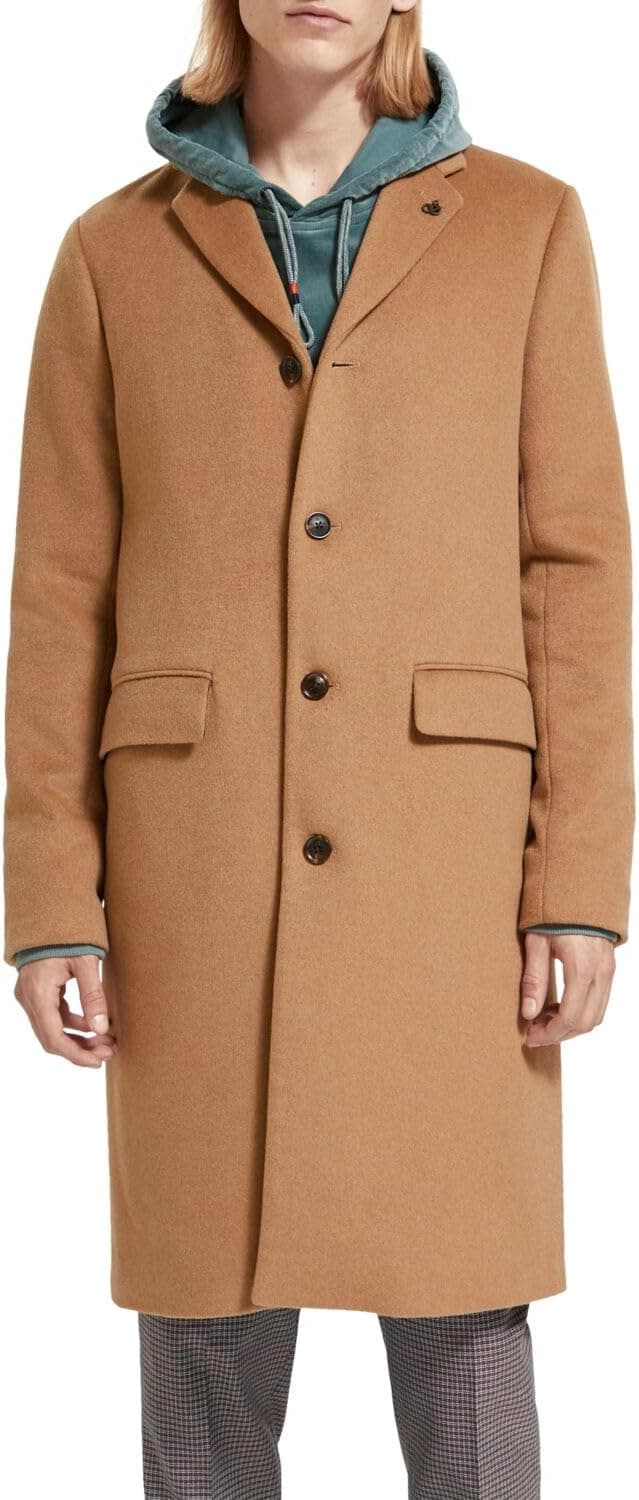Scotch & Soda Classic Wool Blend Overcoat casaco de lã para homem
