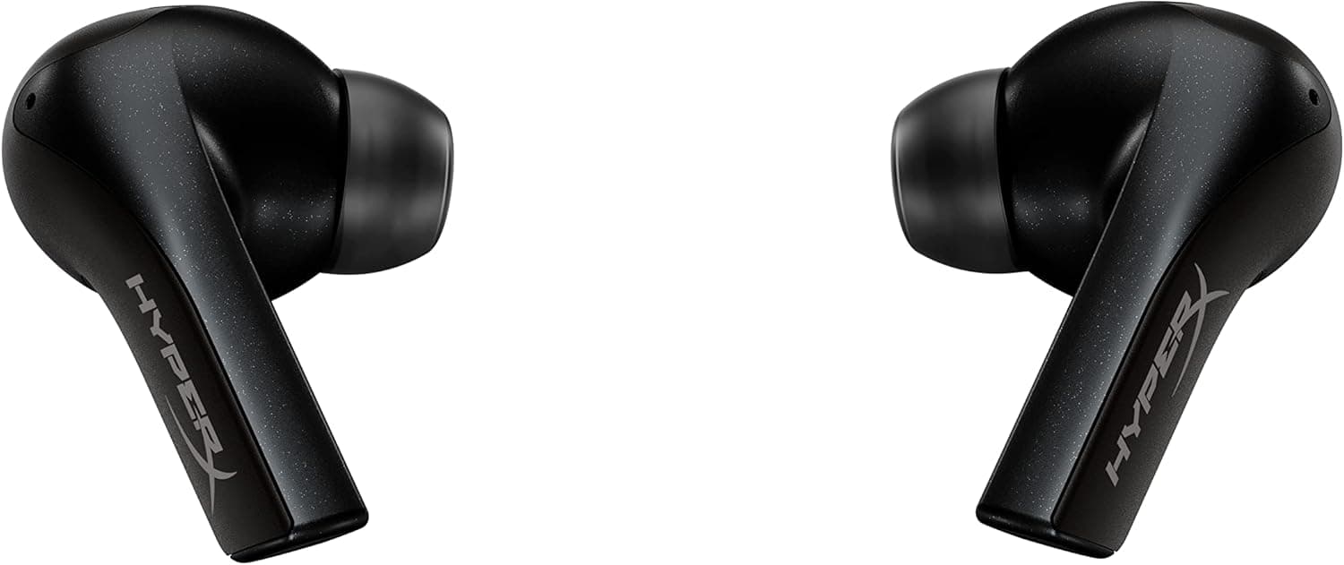 Hyperx Cloud Mix Buds – Auriculares Earbuds totalmente sem fios, compatíveis com Bluetooth, adaptador sem fios USB-C, bateria de longa duração, 3 tamanhos de almofada, DTS Headphone: X