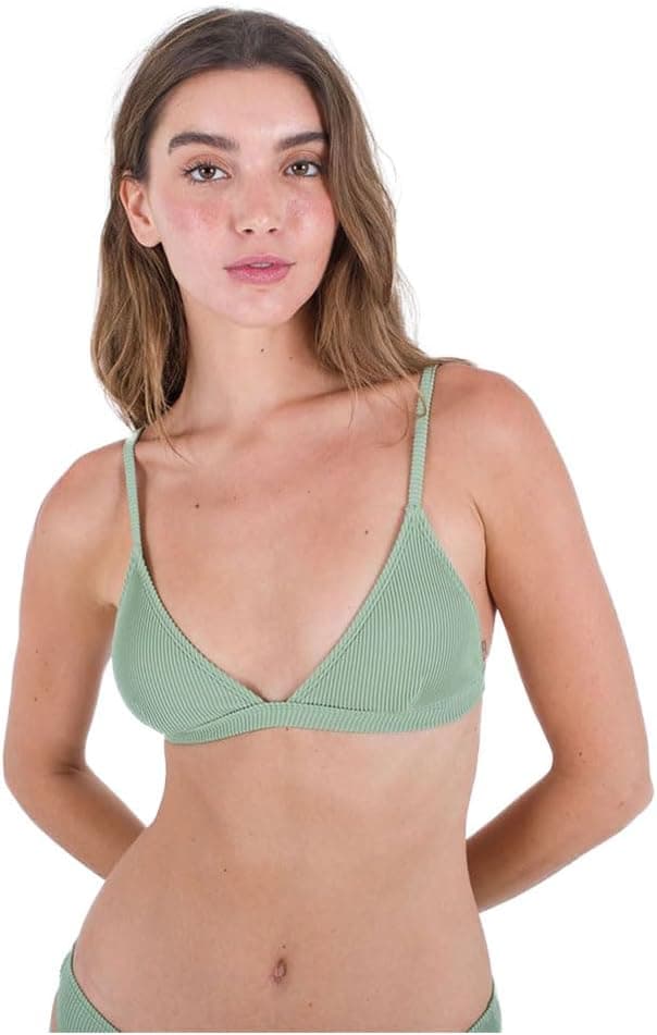 Hurley Top Bralette Acanalado Parte Superior de Bikini para mulher