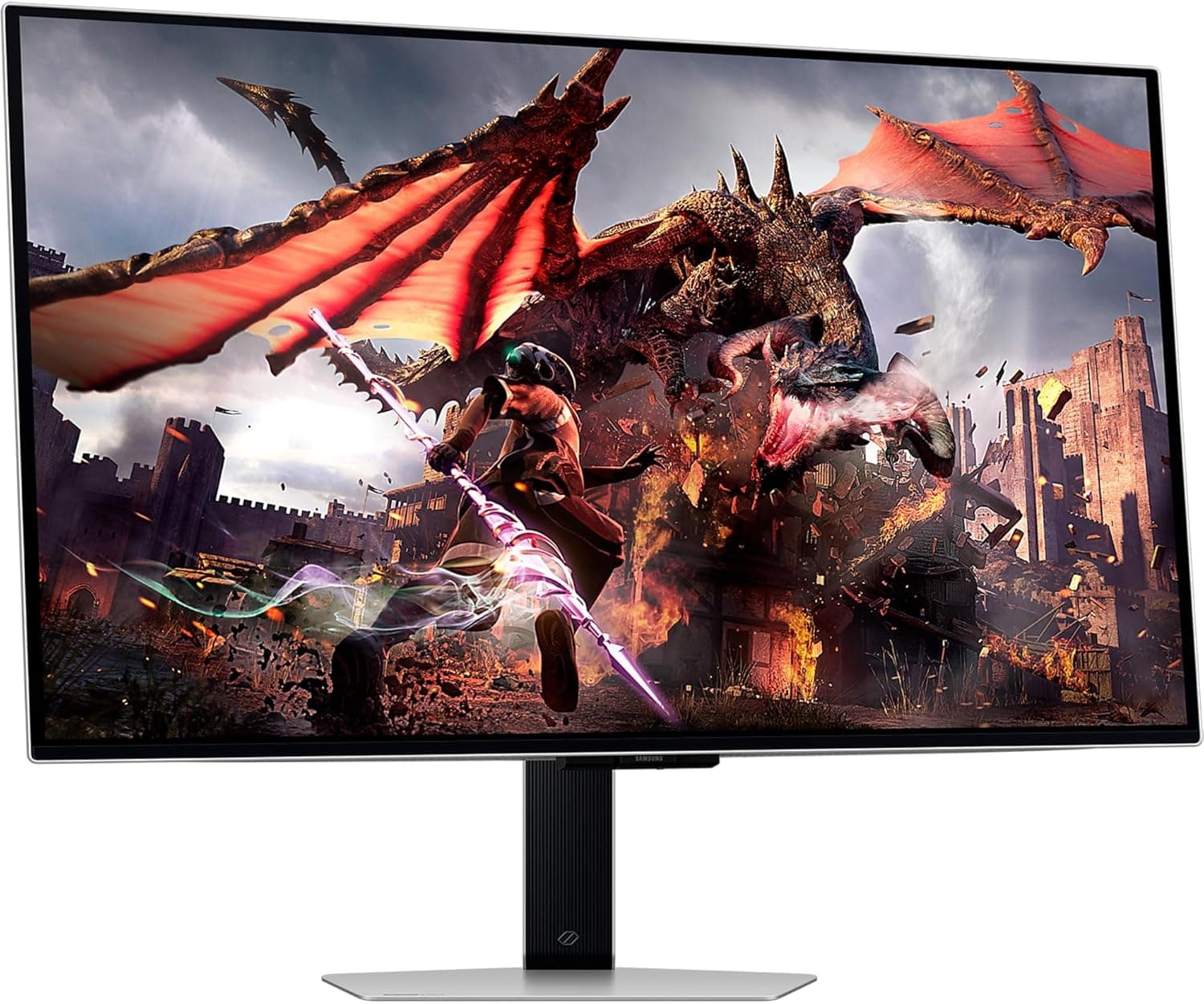 SAMSUNG Odyssey G80SD OLED Monitor de jogos, 32", UHD com painel OLED, 3840 x 2160 pixels, taxa de atualização de 240 Hz, tempo de resposta 0,03 ms (G/G), AMD FreeSync Premium Pro
