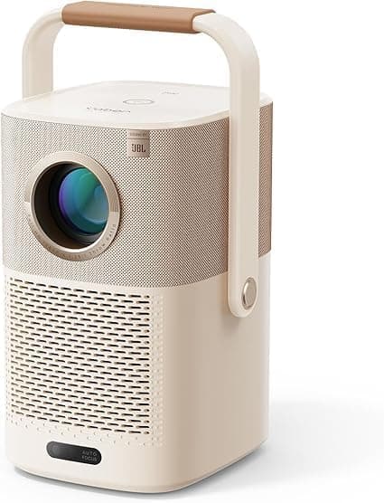 Projetor T2 portátil WiFi 6 Bluetooth Full HD 1080P 4K suporte nativo cinema em casa / exterior para telemóvel / iOS/Android com Sound by J e bateria integrada