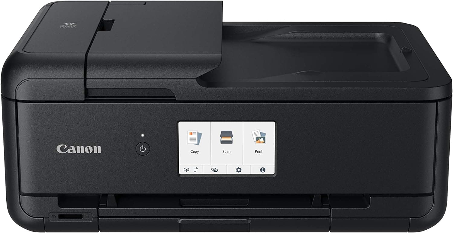 Canon Pixma TS9550a Impressora multifunções empresarial, sistema de jato de tinta, A3, Wi-Fi, conectividade sem fios, ADF de 20 folhas, cartucho de tinta XL, ecrã tátil, preto