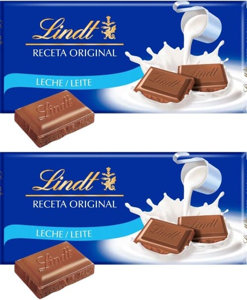 Lindt Chocolate com leite, chocolate Lindt, tablet de chocolate, cremoso, tablet 100 g x 2