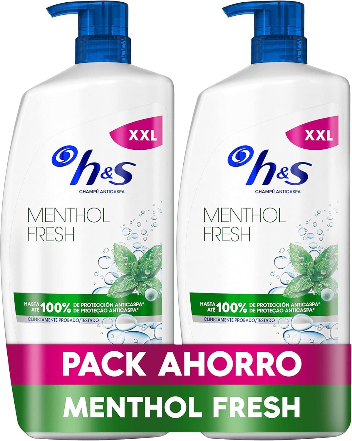 H&S Menthol Fresh champô anti-caspa 2 x 1000 ml