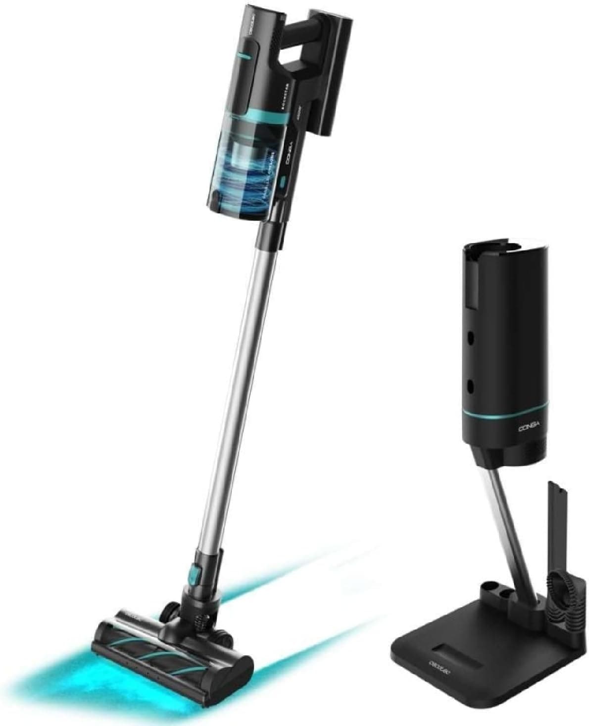 Cecotec Conga Rockstar 10000 Nebula Station | Aspirador vertical sem fios 3 em 1 com base de autovaciamento e tecnologia ForceSonic