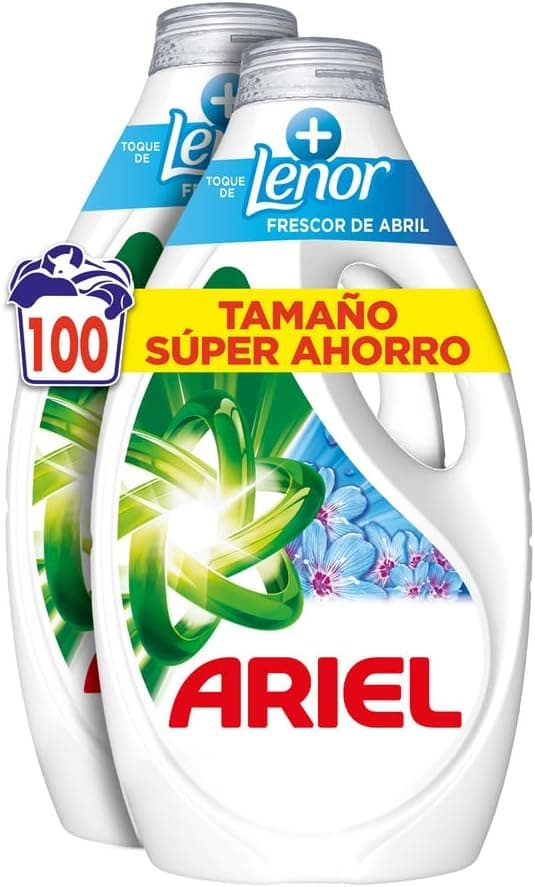 Ariel | Detergente líquido para máquina de lavar roupa com aroma April Fresh, 100 doses