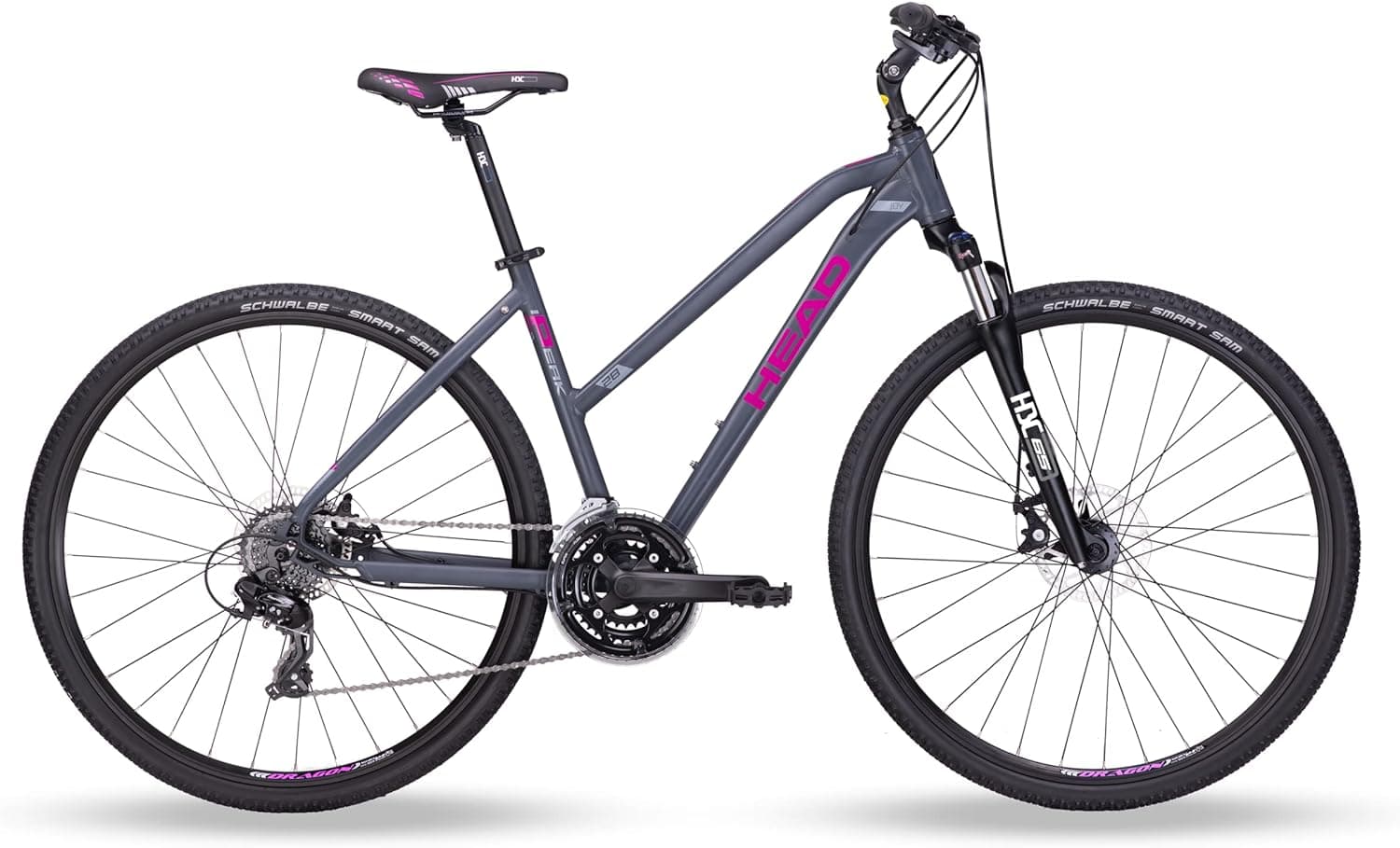 HEAD I-Pico I Crossbike, mulheres, cinzento mate/rosa, 50 cm