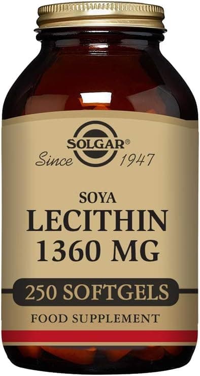 Solgar Lecitina de soja 1360 mg cápsulas moles - embalagem de 250