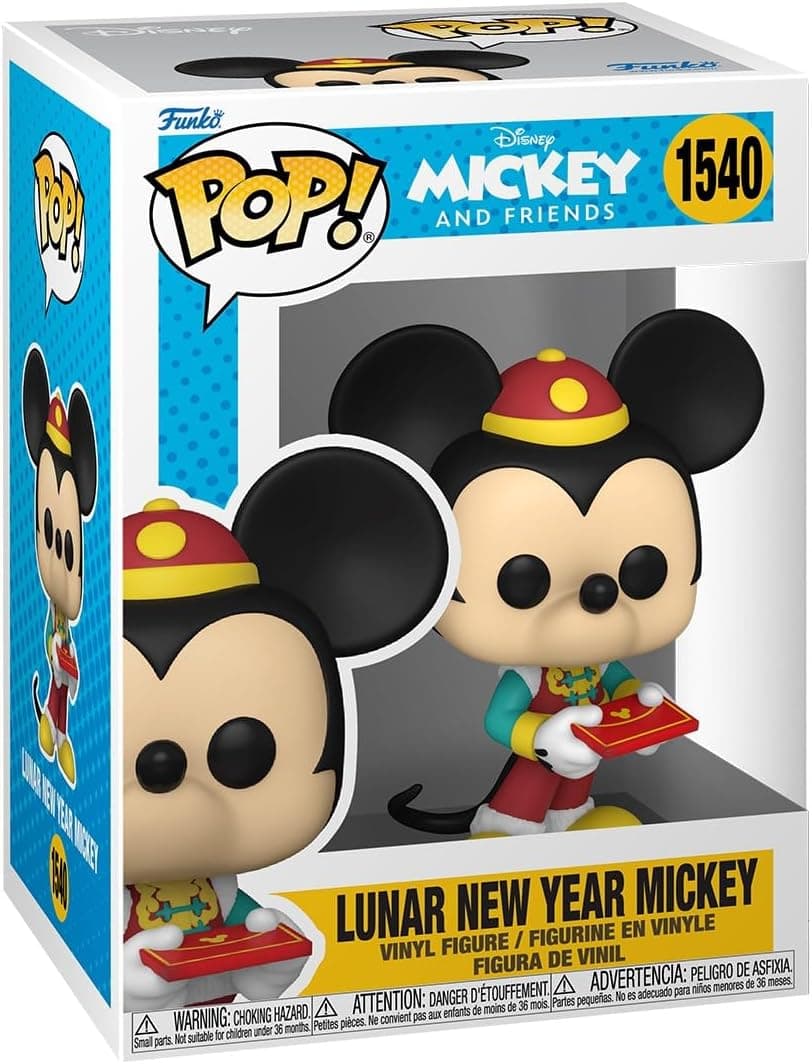 Funko Pop! Disney Lunar New Year Mickey Mouse | Figura de vinil colecionável para fãs de filmes e colecionadores
