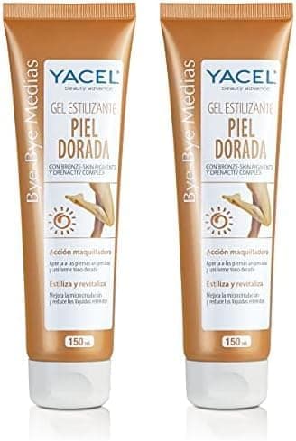 Yacel Bye Bye Pantyhose | Gel autobronzeador para pernas com efeito maquilhagem, 2 x 150 ml