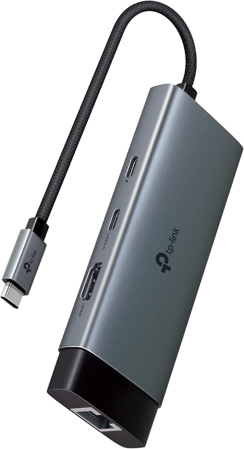 TP-Link UH6120C Hub USB 3.0 UH6120C, 6 portas USB e 2 portas de carregamento tipo C, velocidade de transferência de até 5 Gbps, carregamento rápido 5 V / 2,4 A