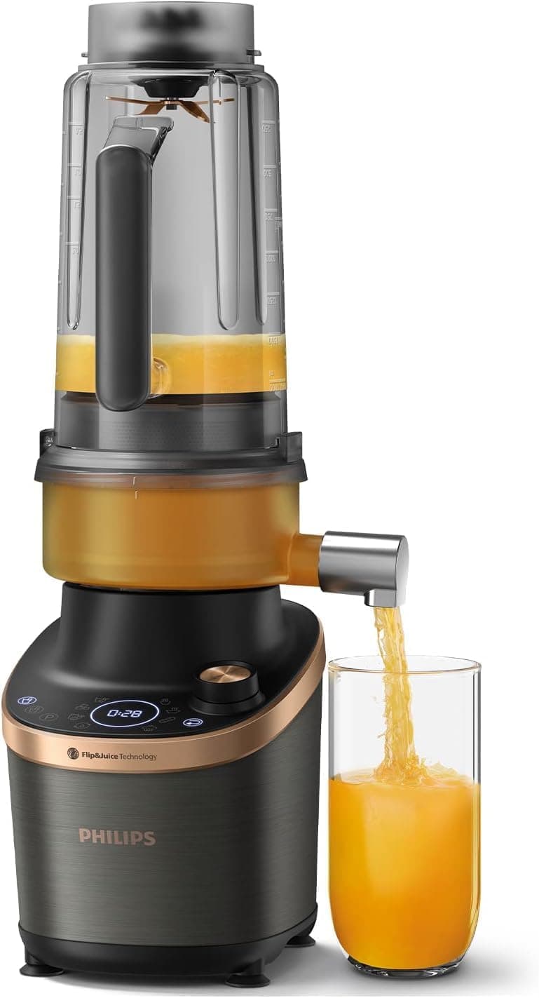 Philips Flip&Juice Liquidificadora de alta velocidade série 7000 com módulo extrator de sumo, tecnologia ProBlend Ultra, aplicação HomeID, programas de seleção rápida e função de limpeza
