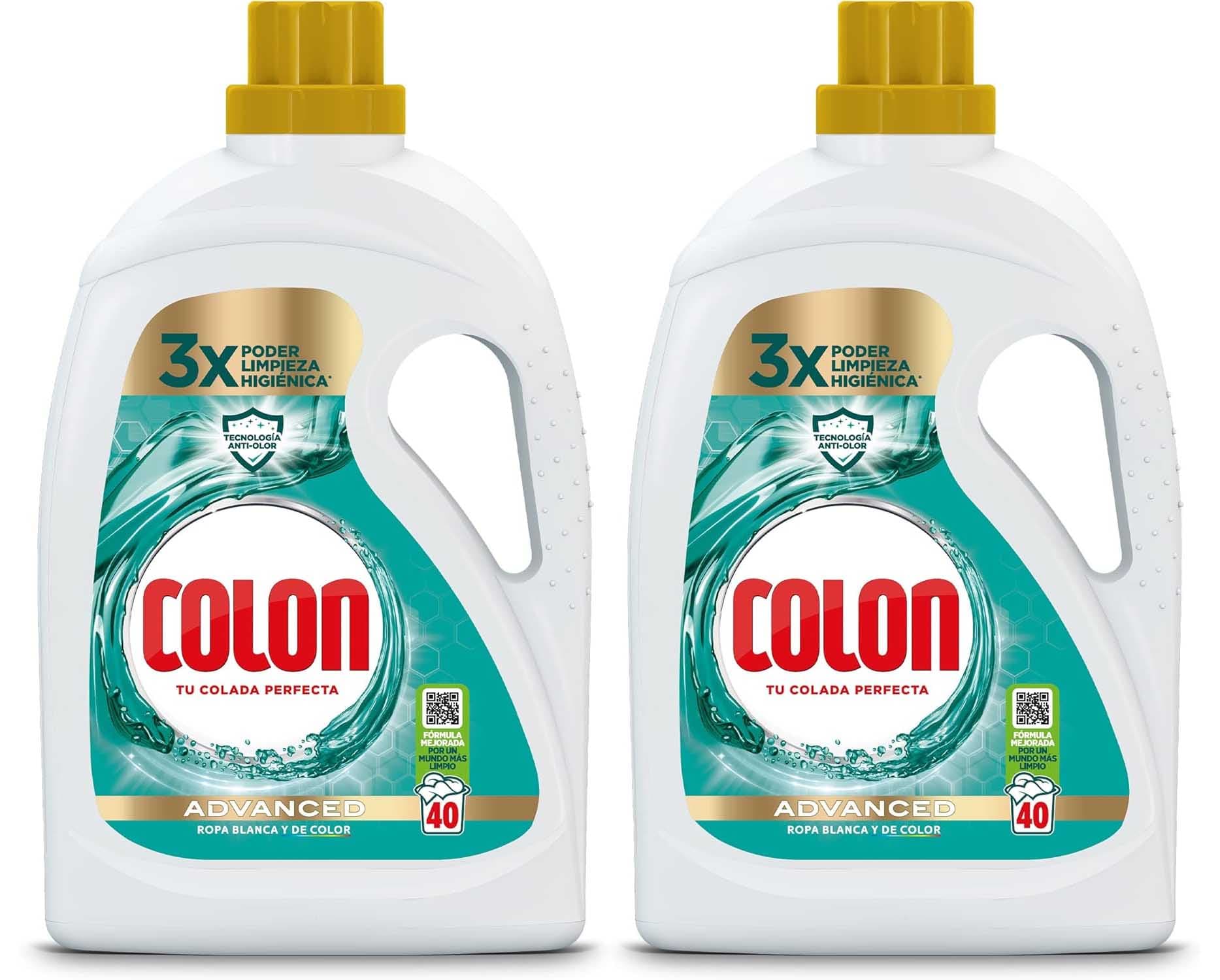 Colon Higiene detergente gel para roupa branca e de cor 40 doses, 1,8 L