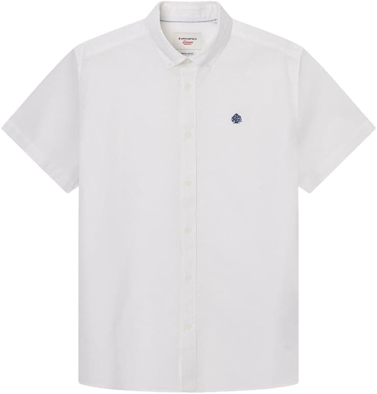 SPRINGFIELD Camisa Reconsider básica de manga curta e corte regular para homem