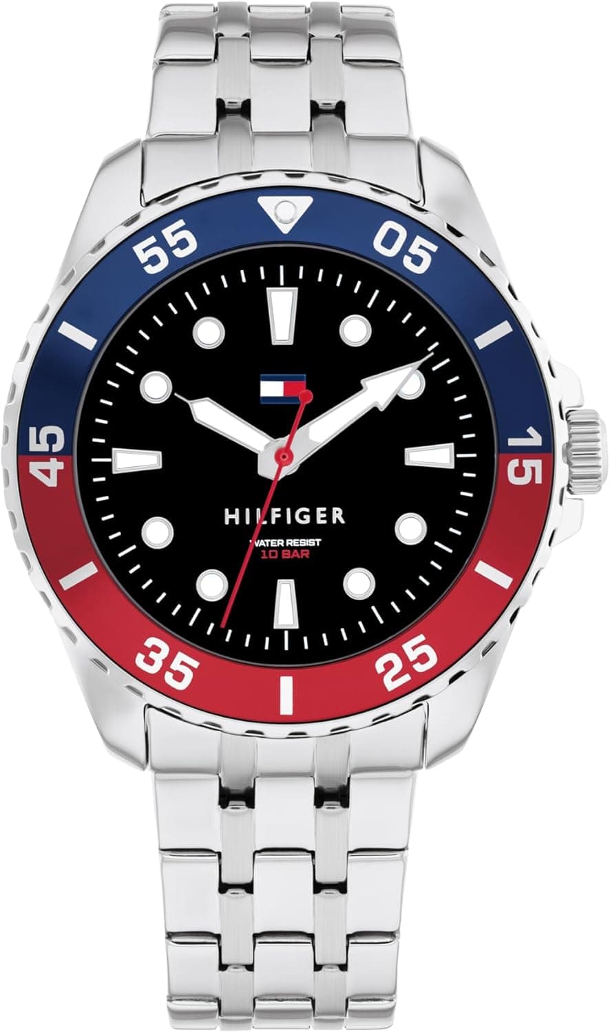 Tommy Hilfiger 1791715 | Relógio de quartzo para homem com bracelete em aço inoxidável ou silicone