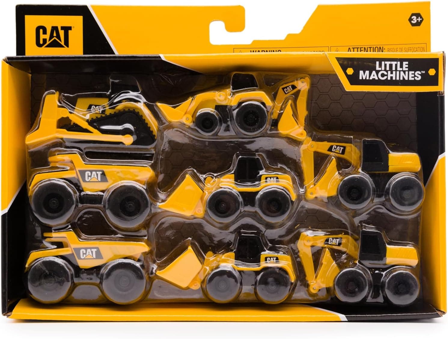 CatToysOfficial | Máquinas e camiões de brinquedo para crianças, 8 peças, 2 camião basculante, 2 pá de carregador, escavadora, retroescavadora, Bulldozer, brinquedos para crianças 3 anos ou mais