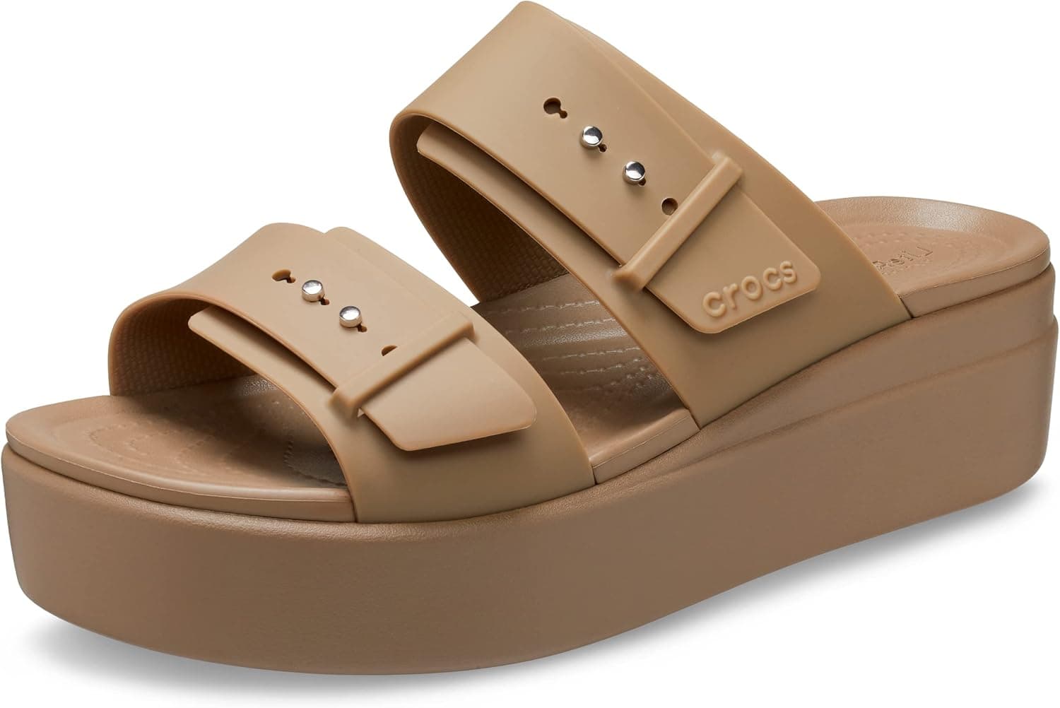 Crocs Brooklyn Buckle Low Wedge, Sandálias para mulher