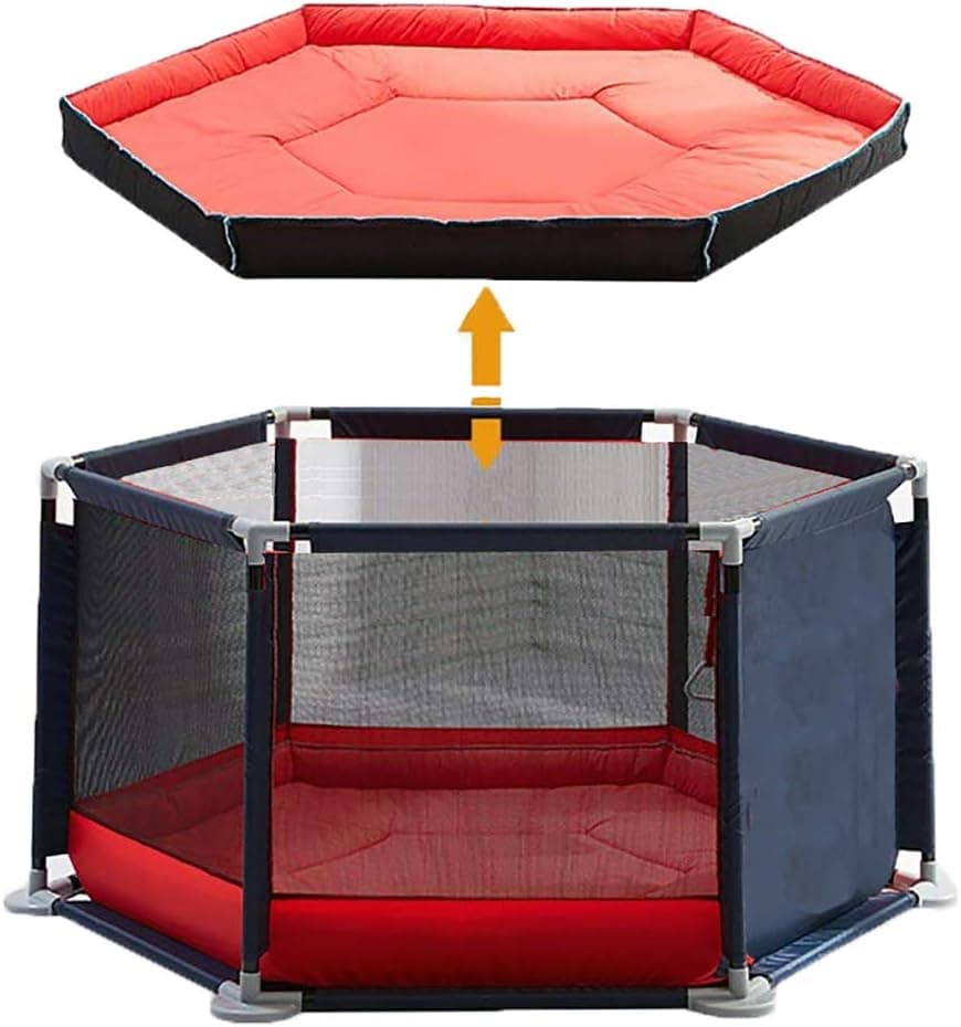 Star Ibaby Playpen | Parque infantil dobrável com tapete antideslizante e proteção antiderrapante para crianças