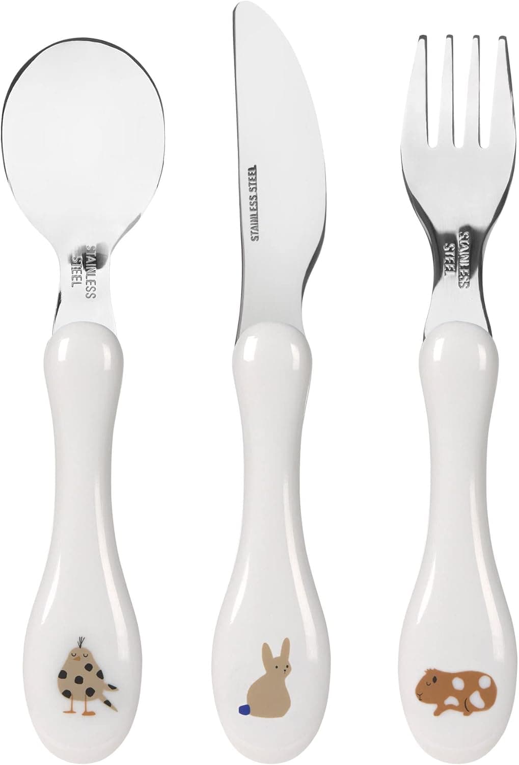 LÄSSIG Conjunto de talheres para crianças 3 peças garfo colher faca aço inoxidável/Cutlery Little Mateys royal blue