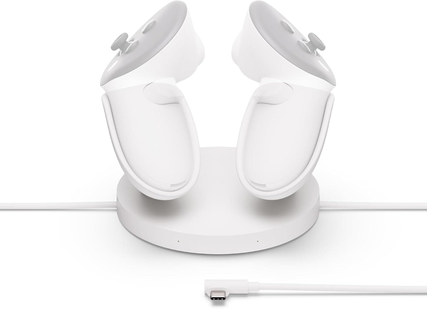 Meta Quest | Base de carregamento compacta com cabo extra longo e carregamento sem fios para controladores Touch Plus compatível com Quest 3 e 3S
