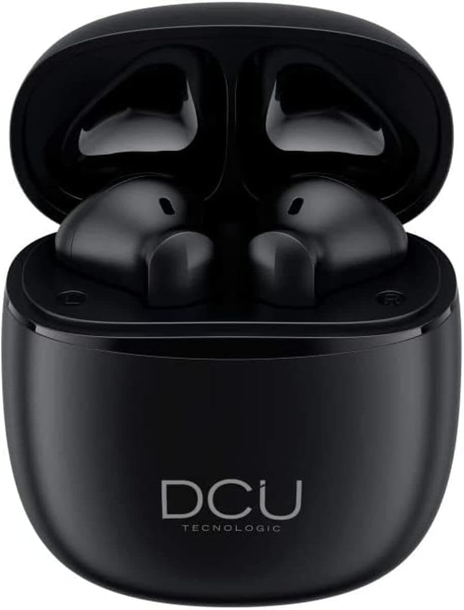 DCU TECNOLOGIC | Auriculares Mini mate Bluetooth 5.1 | USB Tipo C | com Touch Control | microfone incorporado, chamadas mãos livres, à prova de suor IPX4, compatível com Android e iOS, preto