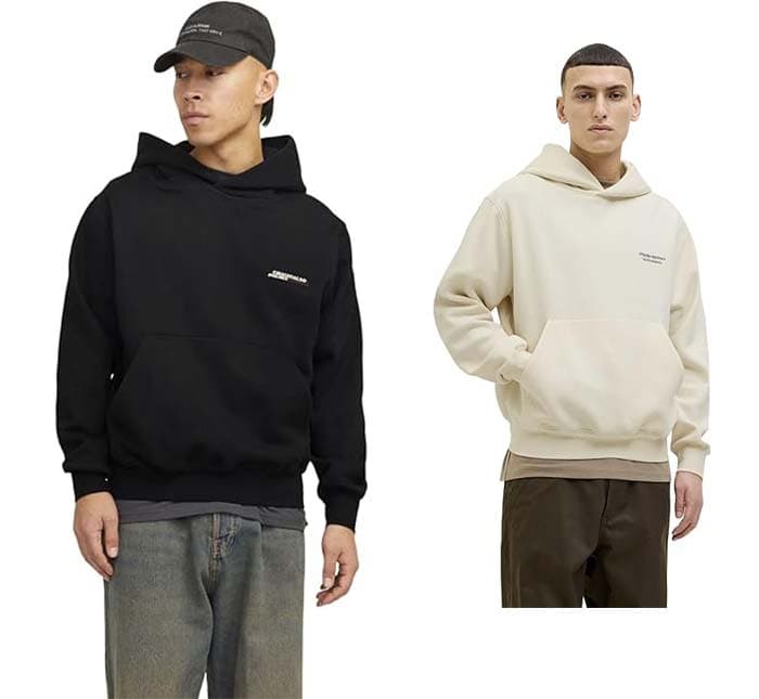 Jack & Jones Jorislington Sweat Hood | Sweatshirt casual com capuz e logótipo nas costas para homem