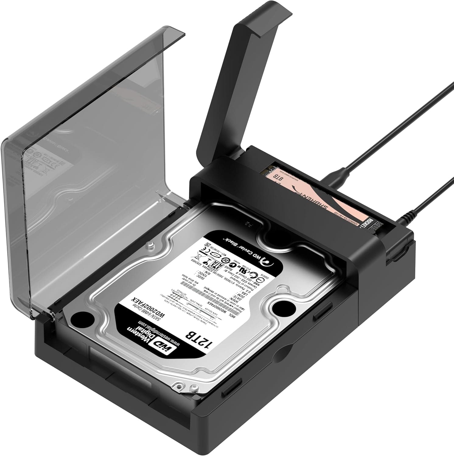 SABRENT Estação de acoplamento horizontal USB tipo C para discos M.2 PCIe NVMe discos rígidos (HDD) e sólidos (SSD) SATA 2,5"/3,5" com função de clonagem sem conexão ao Host [DS-UFNC]