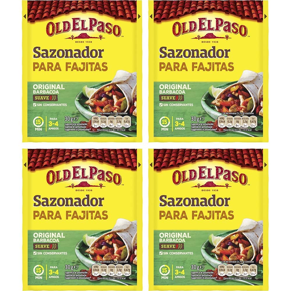 Old El Paso - Tempero para fajitas - 30 g x 4